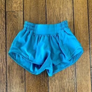 Lululemon Hotty hot shorts! regular length! fun green color perfect for summer!